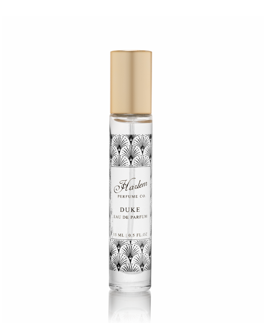 This is an image of the Duke Eu De Parfum 15ml bottle against a white background.